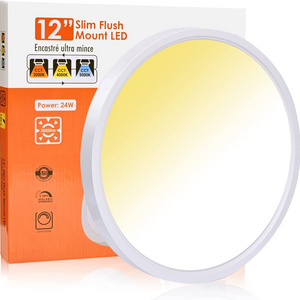 ETL 9 12 15IN 18 24 30W High Lumen White Black Round LED Panel Light