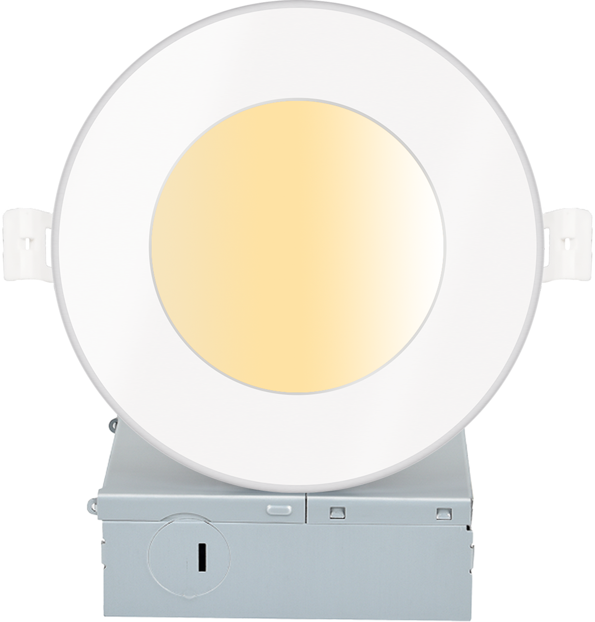 Slim Recessed LED Panel Pot Lights Downlight Dimmable 4Inch Slim Panel 5CCT with Night Light RGB 2000K