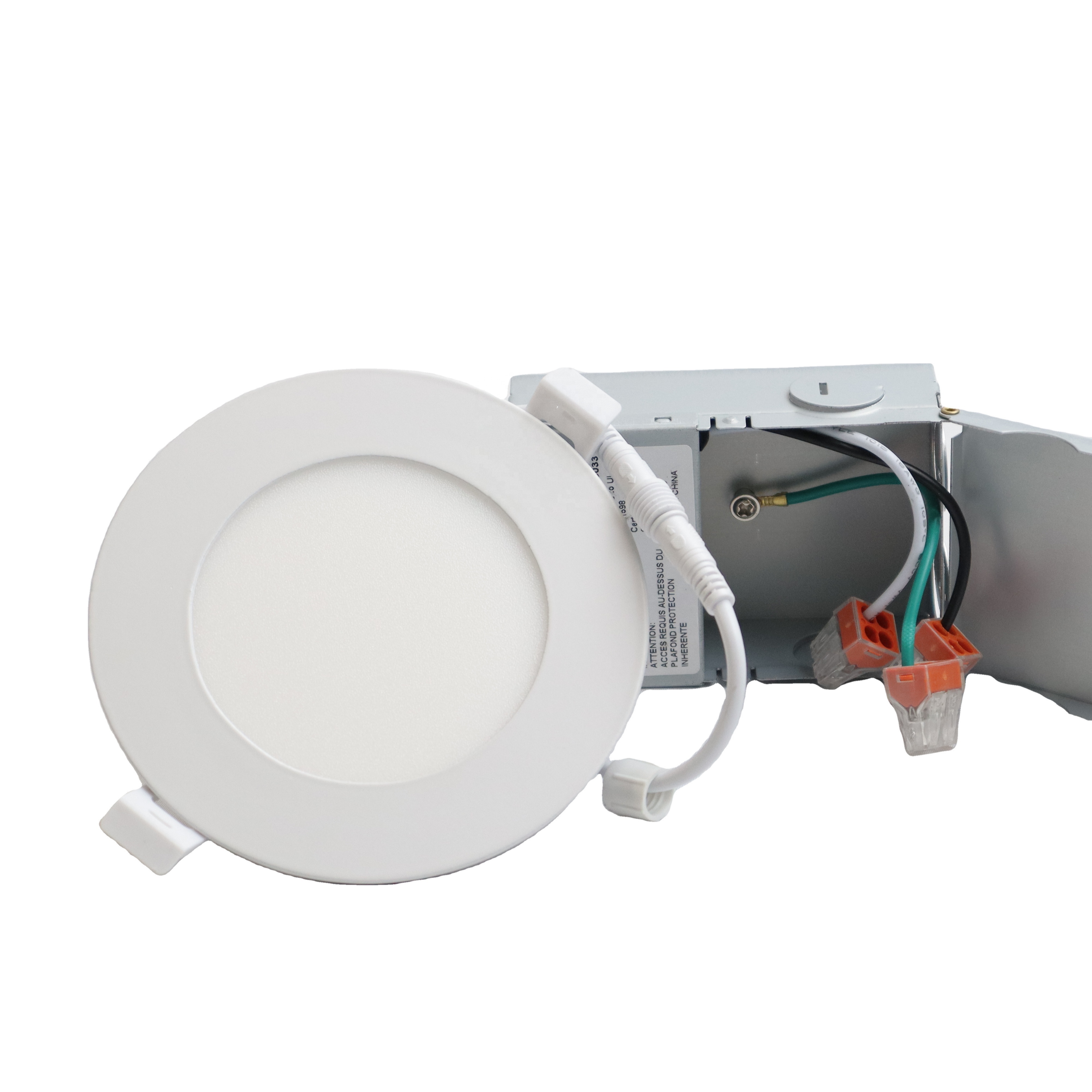 LED Canless Downlight Round IP54 Wet Location 4 Inch 6 Inch Recessed LED Slim Panel Light