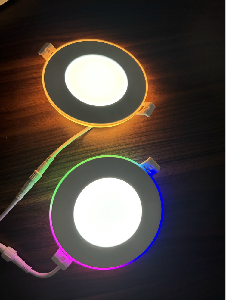 4in 6in recessed night light 2000K/RGB ic rated recessed ceiling light In Night Light Mode