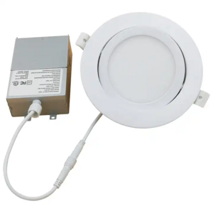 Recessed 4in 9W 3CCT LED Gimbal Panel Light for damp location