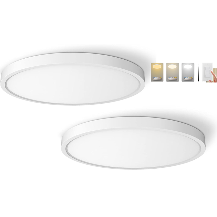 High Quality Anti Glare Air Tight ETL 18w 24w 30w 3CCT Flush Mount Luminaire Led Ceiling Light