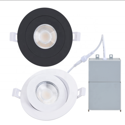 Hot Selling Adjustable Gimbal Light 4in 6in  Recessed Round Led Panel Light With Swivel Led Gimbal Downlight