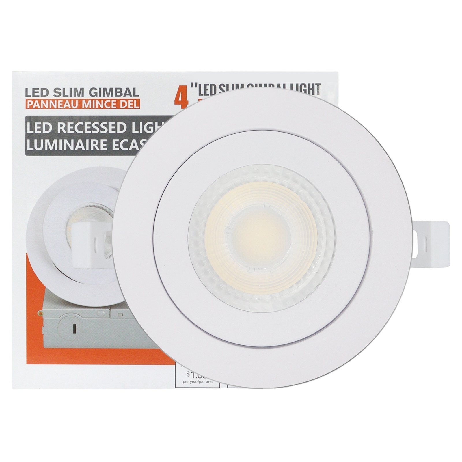 Hot Selling Adjustable Gimbal Light 4in 6in  Recessed Round Led Panel Light With Swivel Led Gimbal Downlight