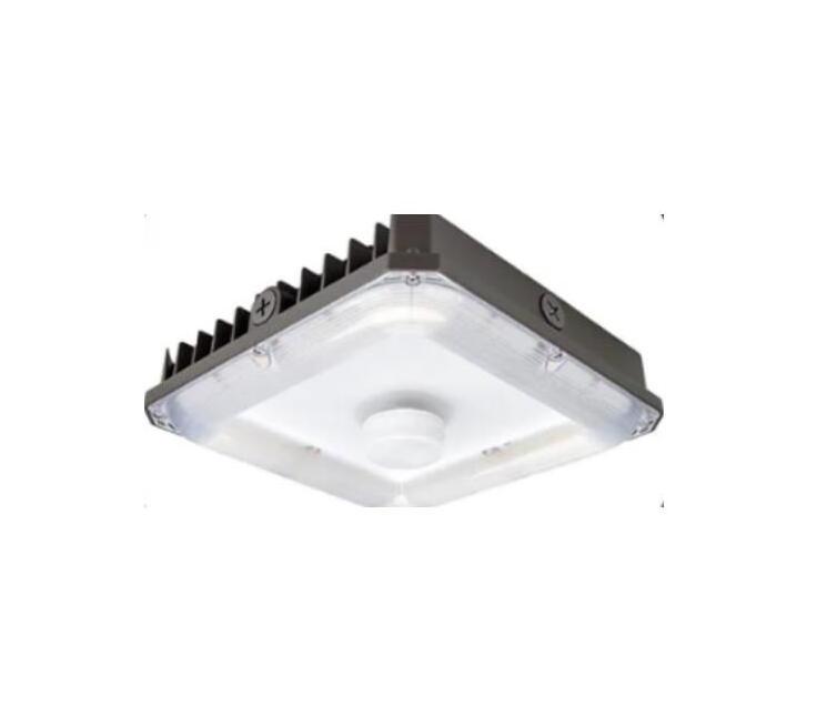 Youth Green AC120-277V Dimmable 3CCT Sensing Garage Light Wattage Adjustable LED Canopy Light for Parking Lot gas station