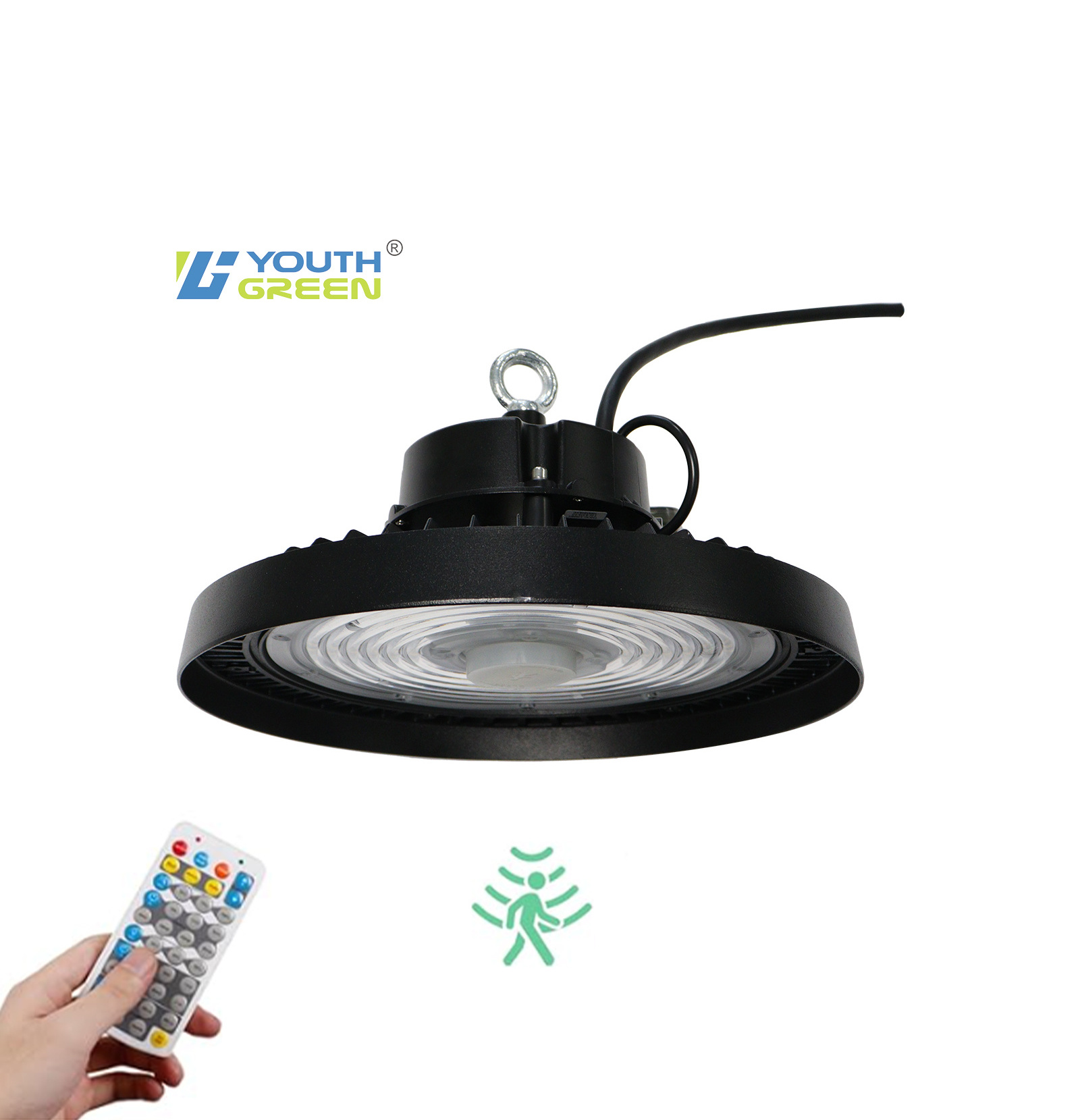 150W UFO LED High Bay Light with Motion Sensor 4000K Garage Light 30000LM High Bay LED Lighting for Warehouse Workshop