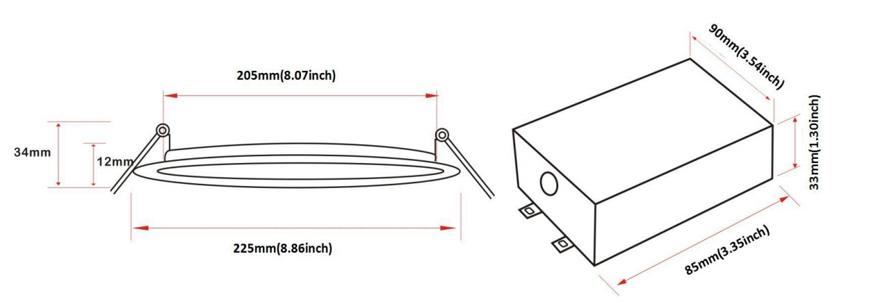 ETL Listed 8 Inch 18W Dimmable Can-Killer Downlight 5CCT Selectable Ultra-Thin LED Recessed Ceiling Light