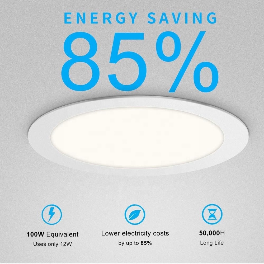 24w Ceiling Downlight New Slim Ultra Thin Surface Lamp Flexible Round Indoor Lighting Mount 12