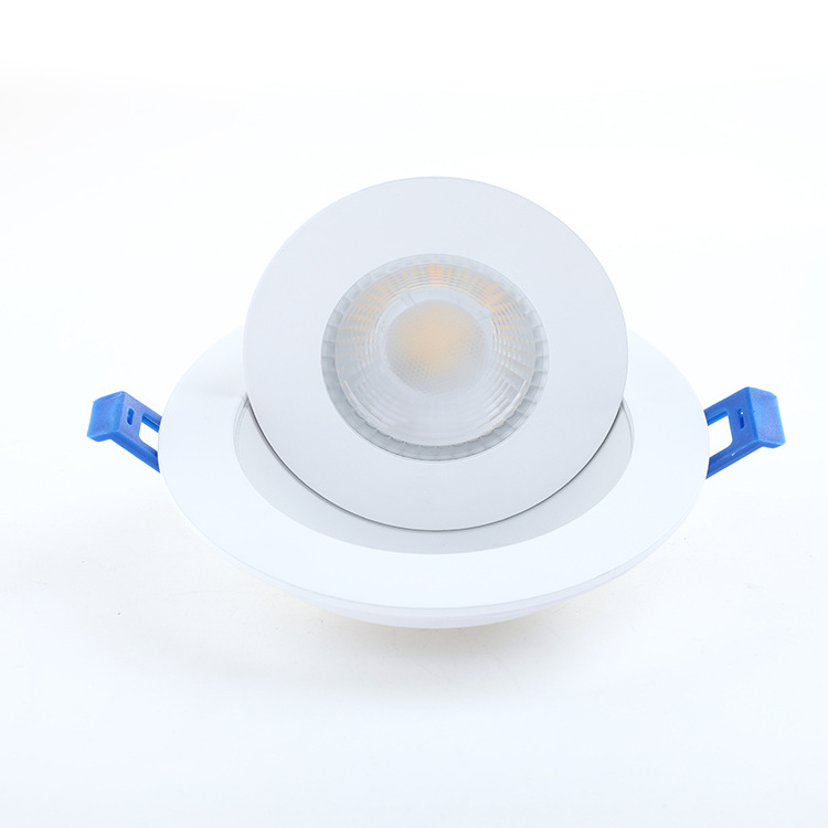 4 Inch Slim Indoor Outdoor GIMBAL LED Recessed Downlight Pot Lights Lighting with Junction Box Downlight, CRI>80,  90 Deg Tilt