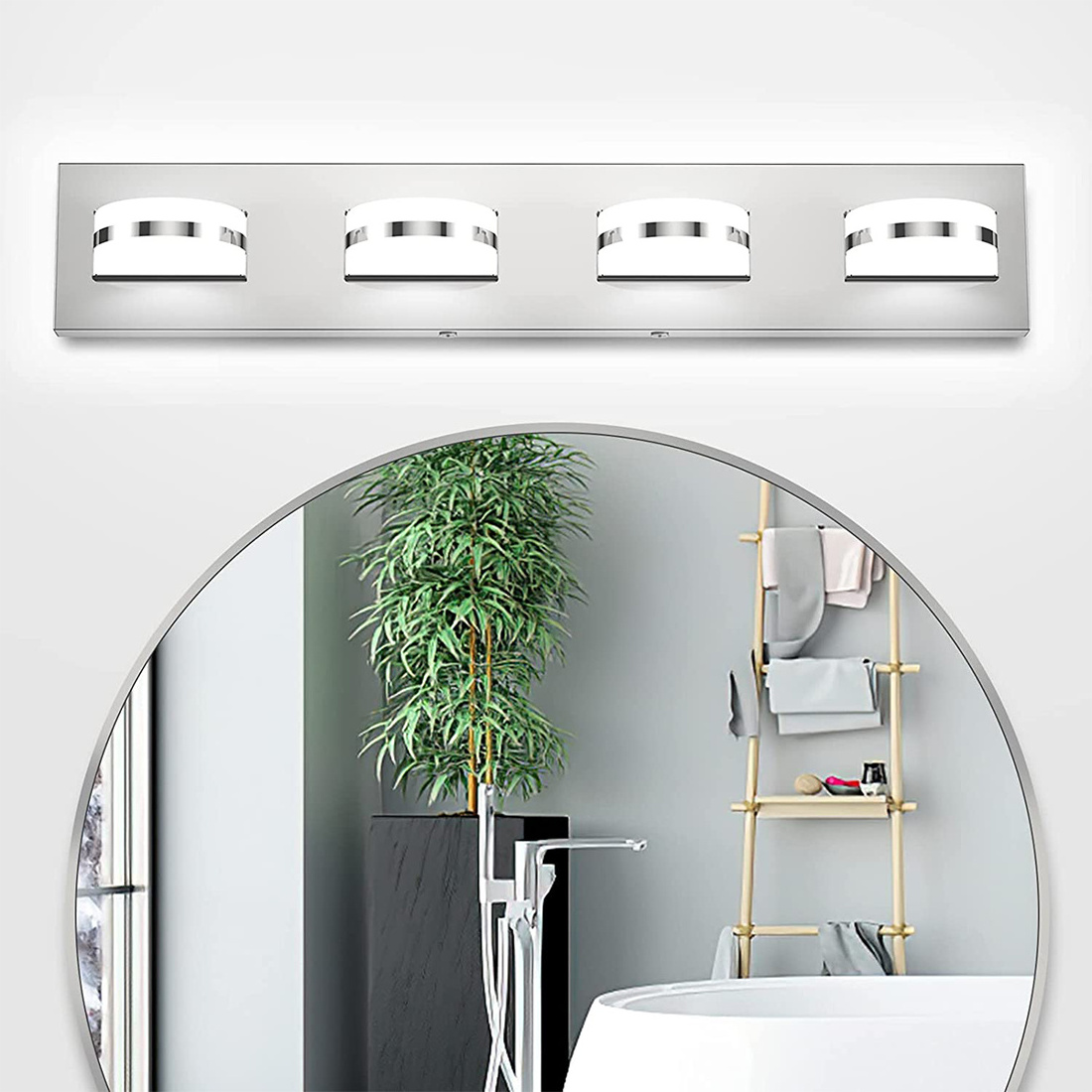 Bathroom and Bedroom Black/Silver Adjustable LED Mirror Vanity Light Rotatable Spot Ceiling Lights