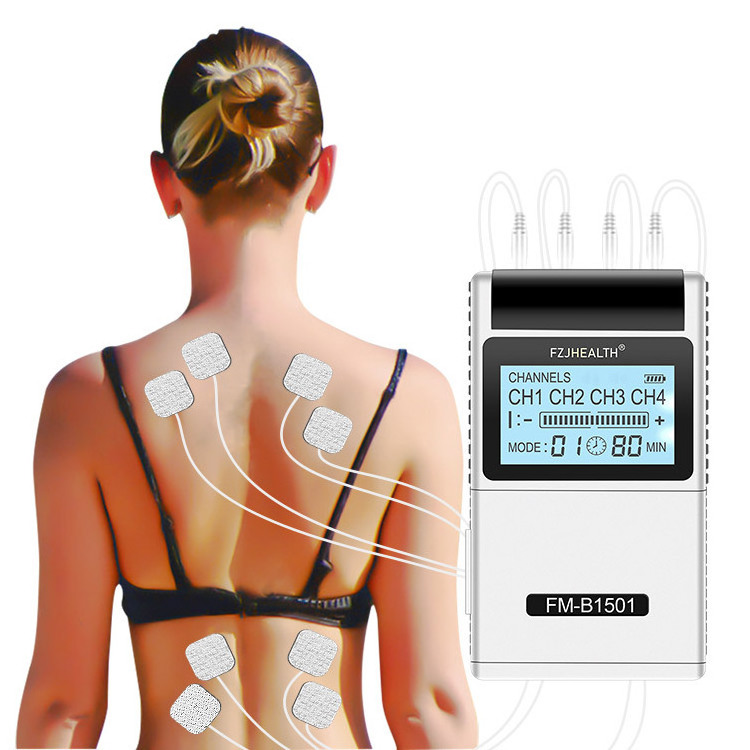 Tens Unit 7000 4 Channel USB Rechargeable digital tens ems muscle stimulator physical therapy equipments for back pain relief