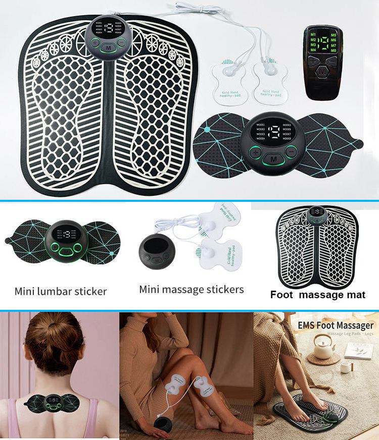 EMS&TENS Foot Massager with Heated Kneading New Generation Foot circulation Stimulator Electrical Circulation Booster