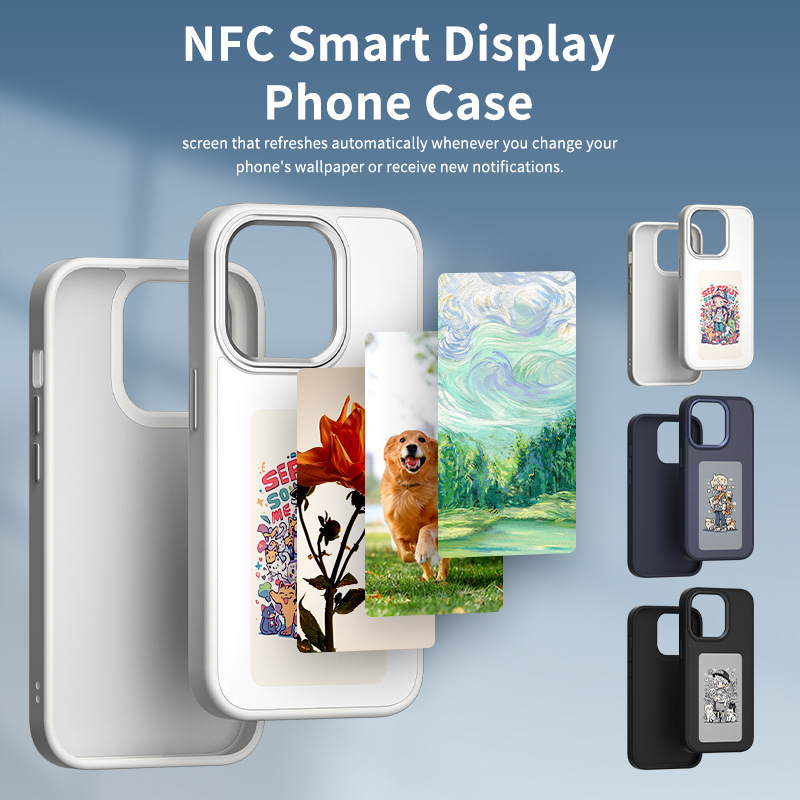 2024 Hot Selling NFC Phone Case For IPhone 13 Pro NFC Color E-ink Phone Case DIY Mobile Phone Cases Multi Colors Replaceable