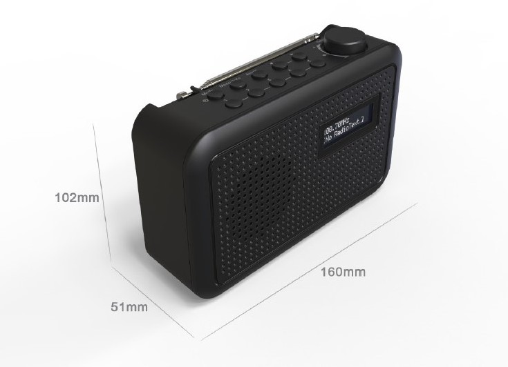 Youtong New Small Size TFT Display Internet FM Radio with Aux Portable DAB/DAB+FM Radio