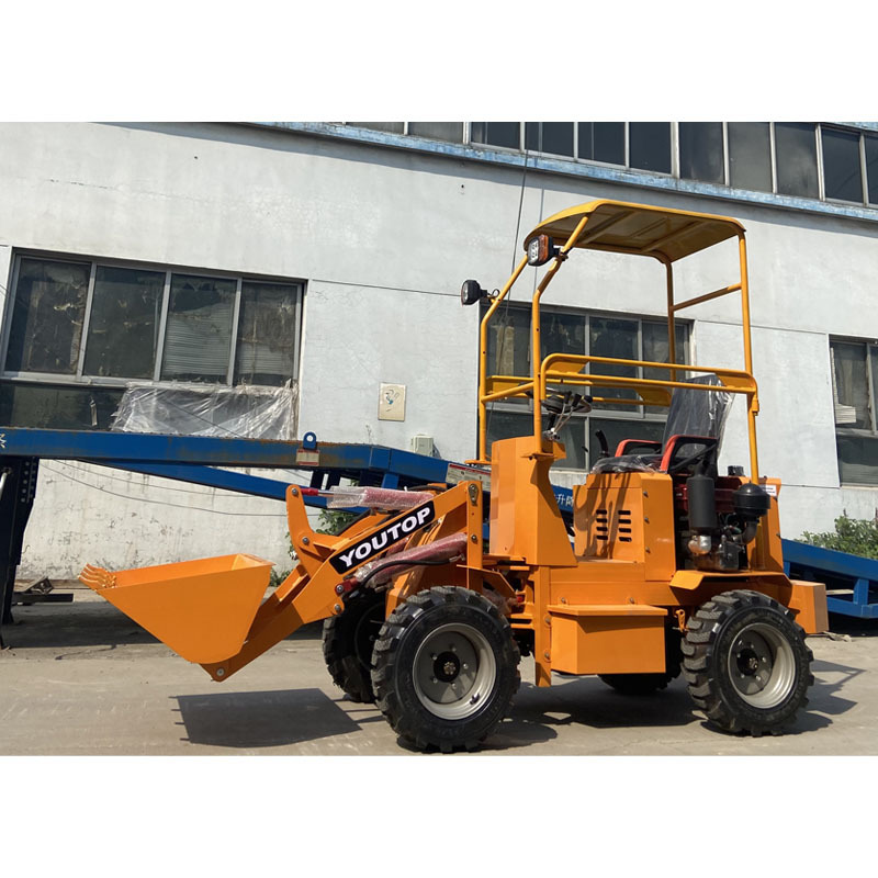 China Manufacture Mini Wheel Loader 450kg Loader With Snow Plow For Sale