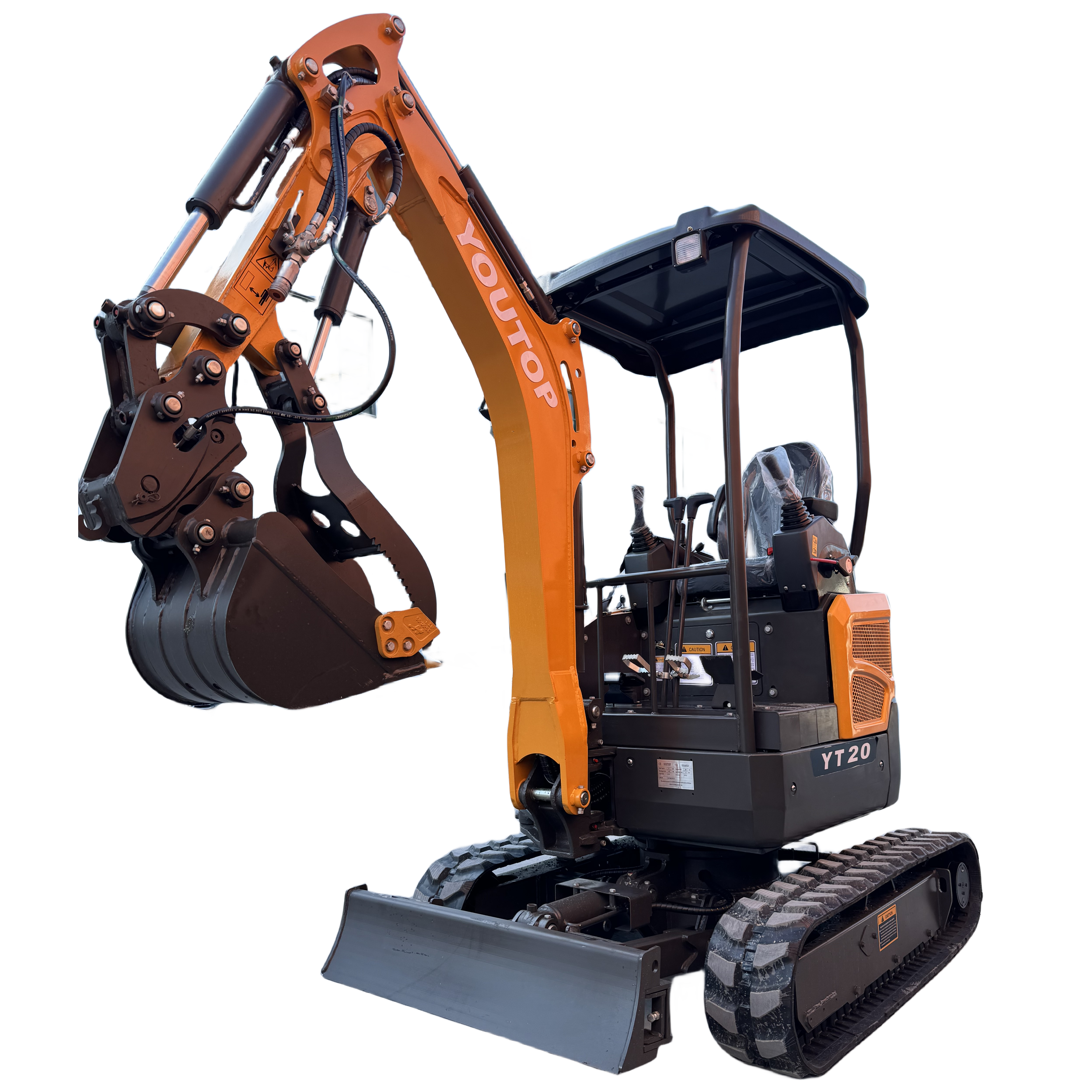 EPA/CE HOT SALE Mini Excavator 2 Ton Swing Boom Kubota Engine Retractable Chassis Various Attachments With Roof On Sale