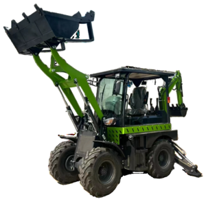 Retroexcavadora mini 4x4 wheel loader with backhoe 360 degree backhoe loader front excavator loader with bucket 1 ton for sale