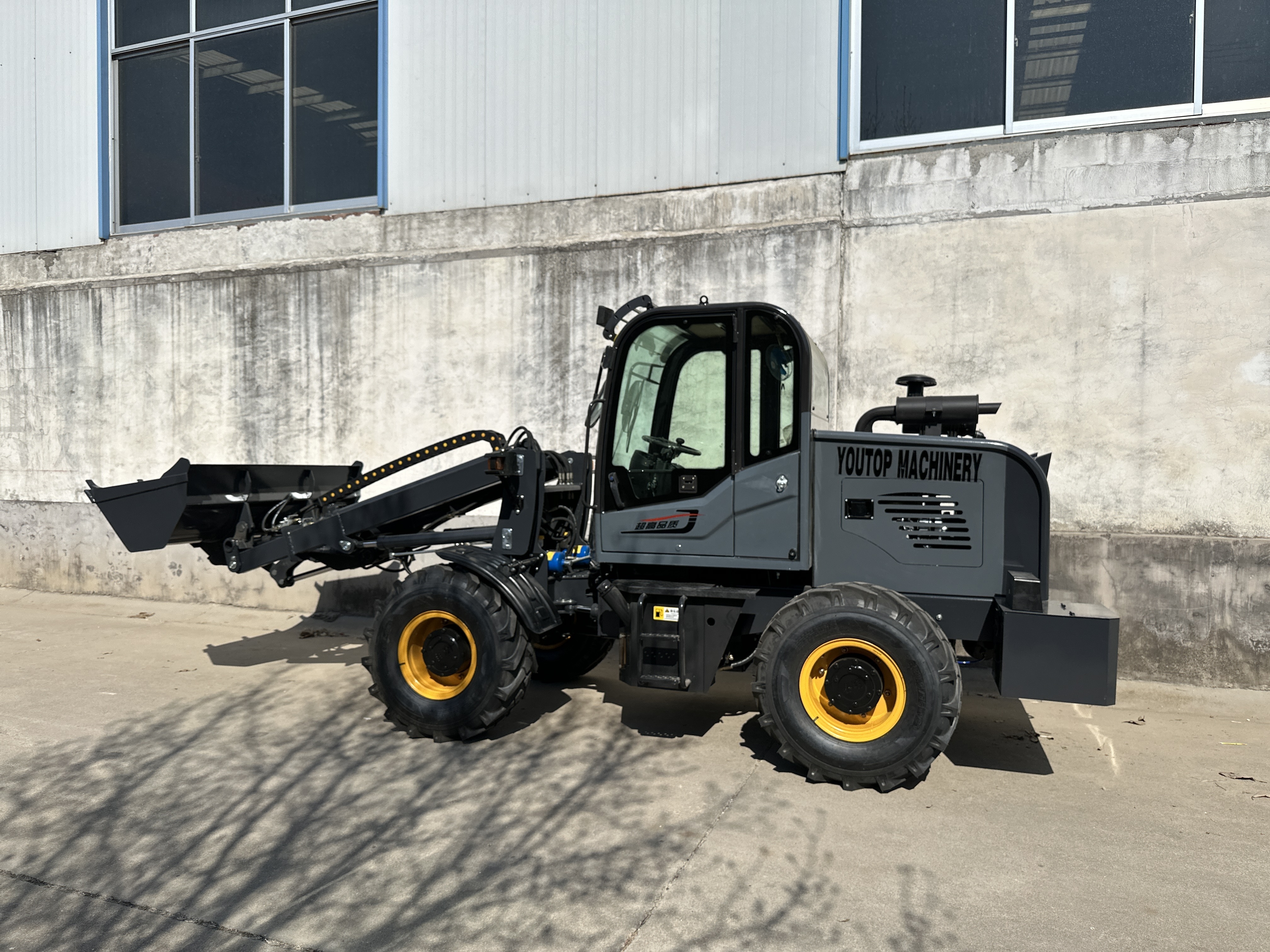 mini front end loader mini telescopic 4 wheel electric loader 400kg 600kg hot sale