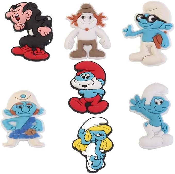 Shoe decorations trim flip flops decorations children's Day gifts  Blue Smurfed series shoes charm eva charm bags jibitz