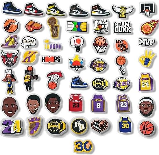 sport theme famous basketball team shoe charms & pvc shoe charms sneaker keychain3d for shoes wholesale bulk