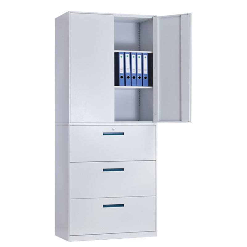 Glass door office steel cabinet with dimension 4 door metal storage cupboard steel file cabinet with safe lock