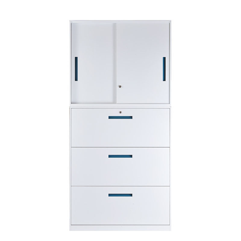 Glass door office steel cabinet with dimension 4 door metal storage cupboard steel file cabinet with safe lock