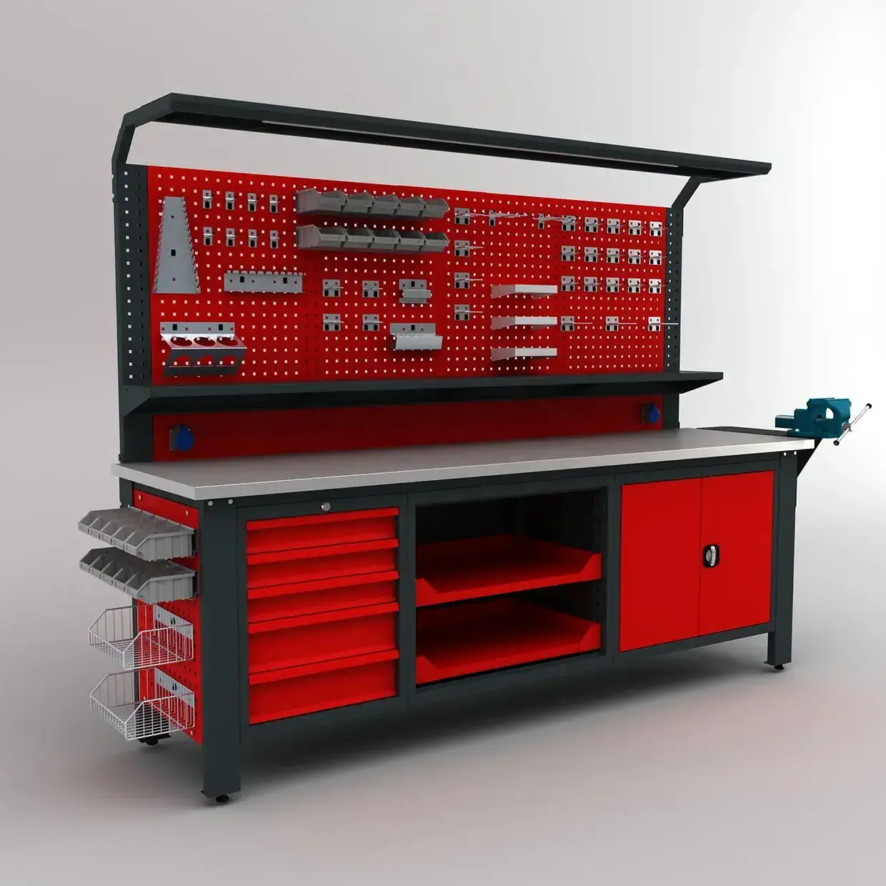 Workshop Professional Heavy Duty Mechanical Storage Garage Metal 7 Drawer Steel Roller Tool Cabinet