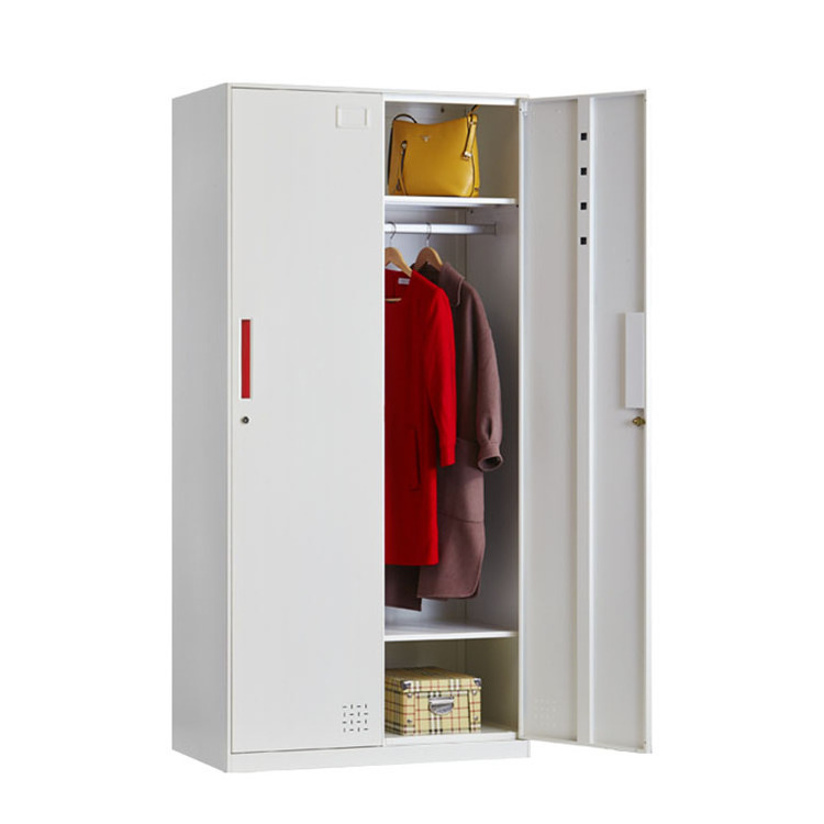 Youtuo iron Corrosion protection bedroom furniture almari wardrobe design 2 door grey wardrobe metal lockers