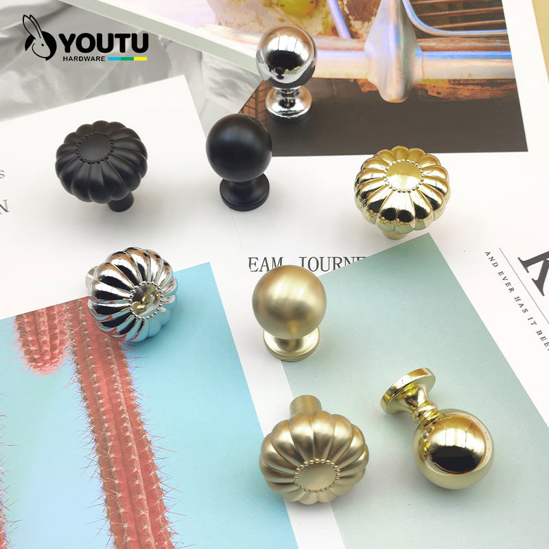 Simple Zinc Alloy Ball Knob Flower Knob Zamak Handle suitable for Kitchen cabinet, bedroom closets, all drawers