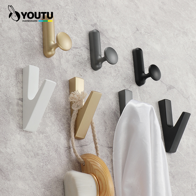 Aluminum Alloy Cloth Hook For Bathroom Wall-Mounted