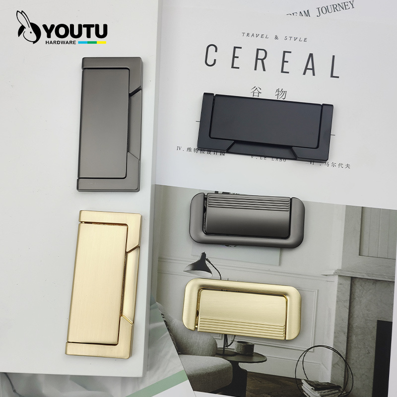 Zamak Handles simple style concealed handles hidden handles suitable for Bathroom, Kitchen cabinet, bedroom closets, all drawers