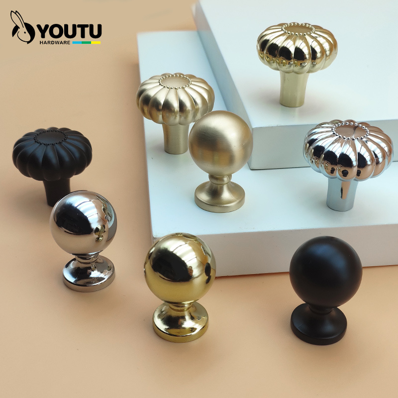 Simple Zinc Alloy Ball Knob Flower Knob Zamak Handle suitable for Kitchen cabinet, bedroom closets, all drawers