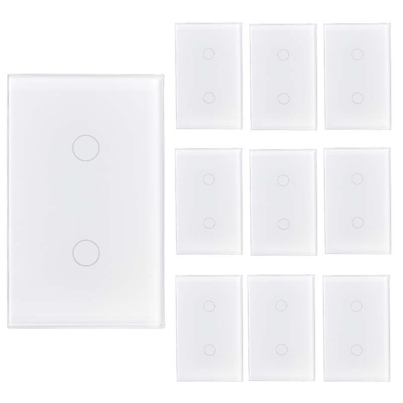 YOUU Smart Light Wall Switch 3 Gang 1 Way Remote Touch Dimmer with Crystal Glass Panel Material