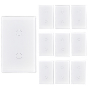 YOUU Smart Light Wall Switch 3 Gang 1 Way Remote Touch Dimmer with Crystal Glass Panel Material