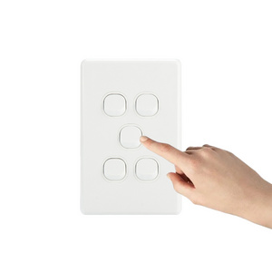 2023New Types Vertical Wall Switch U1505V  Easy Installation 5 Gang Electrical Wall Switch