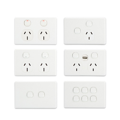 YOUU Switch Wall Socket Max Current 16A 1 Gang 2 Way Wall Switch Multi Socket Switch