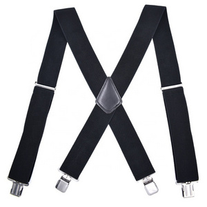 Suspenders for Men with Heavy Duty Clip Wide X Back for Work