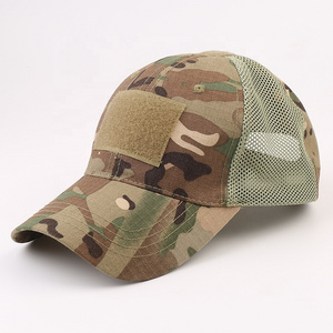 Outdoor Air Mesh Tactical Cap with Adjustable Strap Highly Breathable Hunting Hat Camo Green