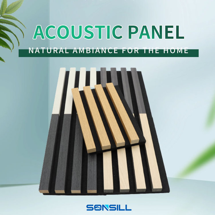 Decorative Wooden Panels slat panels Sound absorbing acoustic sound white acoustic panels polyester for hotel