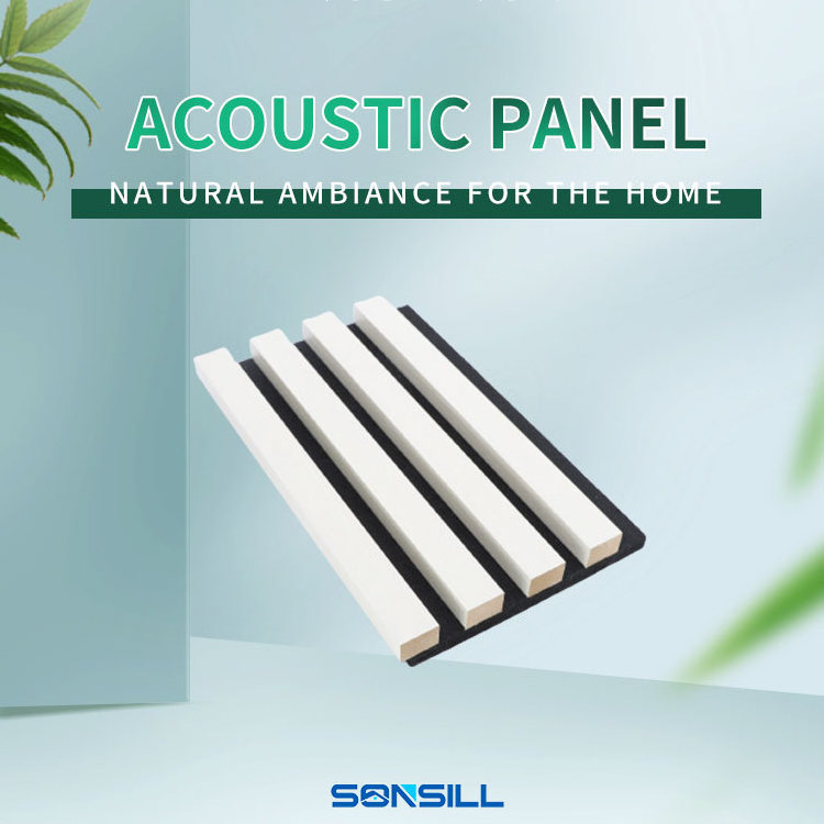 Decorative Wooden Panels slat panels Sound absorbing acoustic sound white acoustic panels polyester for hotel