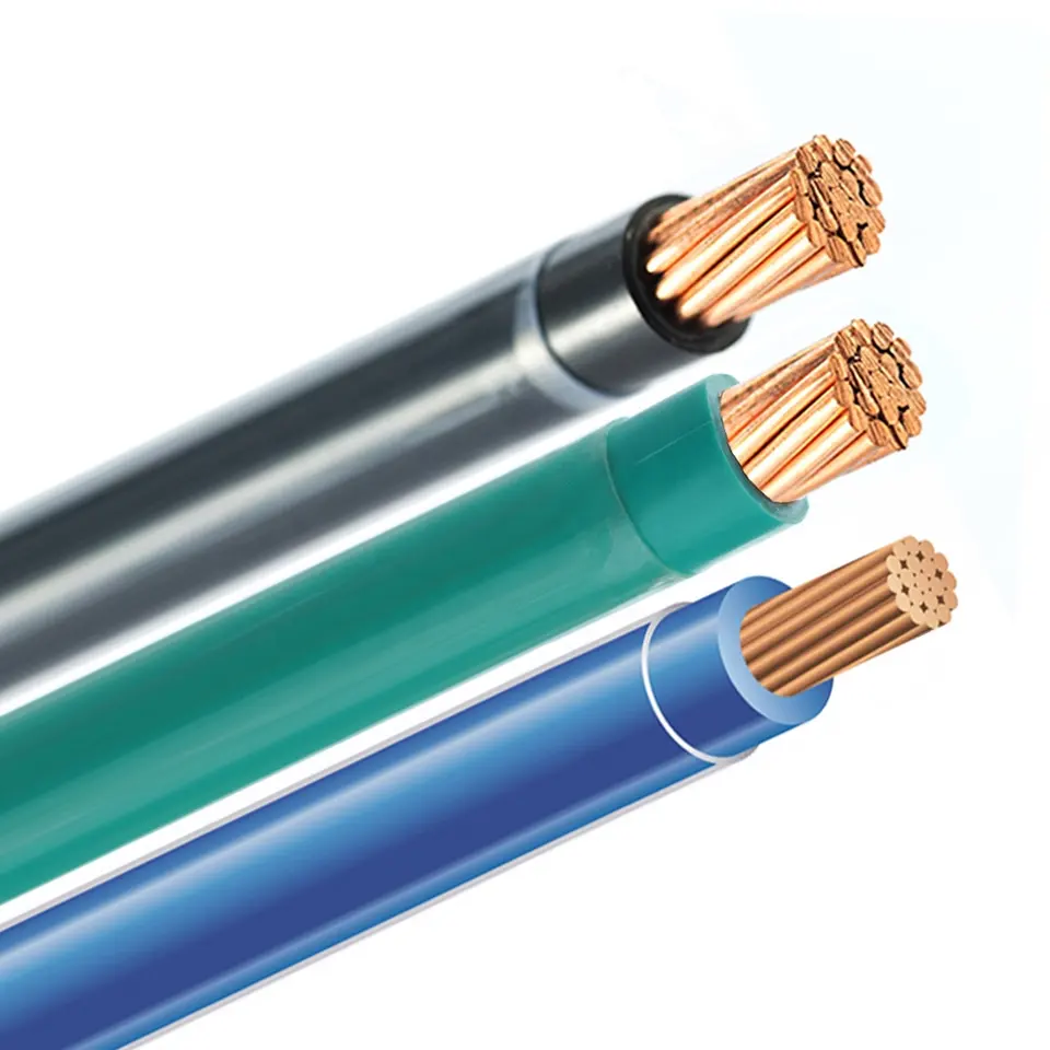 Youwei THHN/THWN Wire Pure Copper Conductor Cable Electric PVC Insulated Nylon Jacket Cable