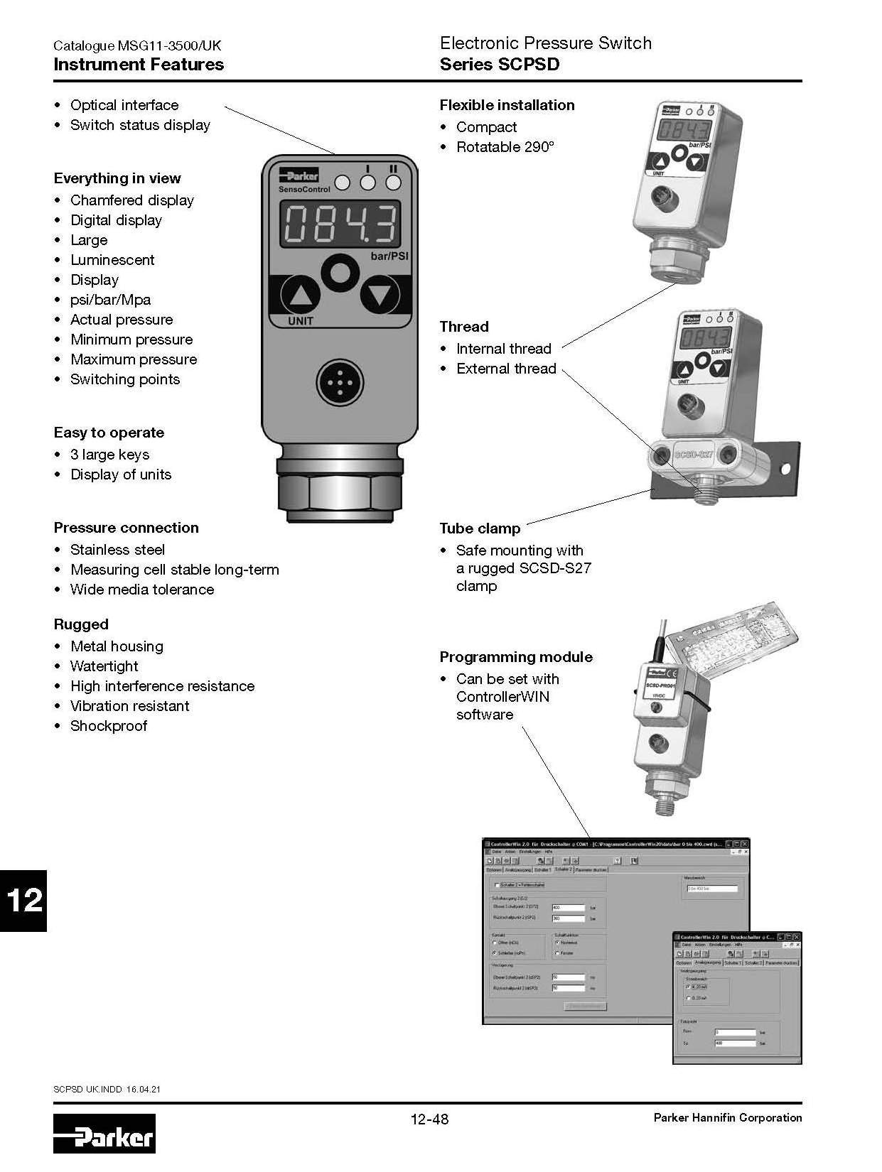 Industry intelligent digital pressure switch SCPSD-600-14-15 water pump automatic pressure switch