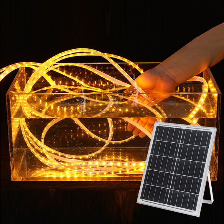 100meters Flexible Fixture Solar Strip Lamp Waterproof Street Led Smart Solar Strip Neon Lights