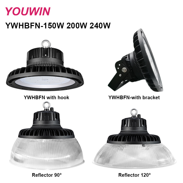 YOUWIN 200W UFO Hibay Lights LED High Bay Industrial Commercial Lighting Gas Station Warehouse Lamp IP65 Light