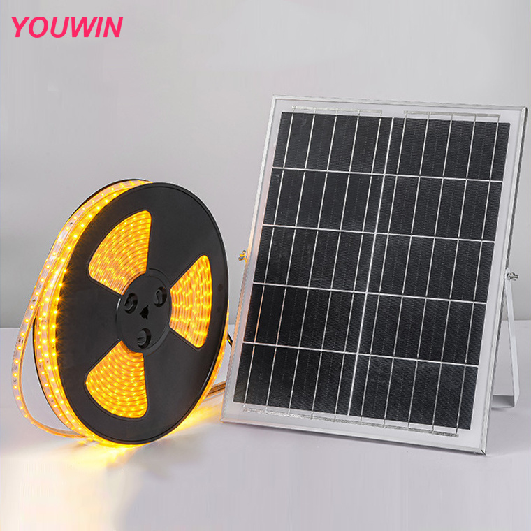 100meters Flexible Fixture Solar Strip Lamp Waterproof Street Led Smart Solar Strip Neon Lights