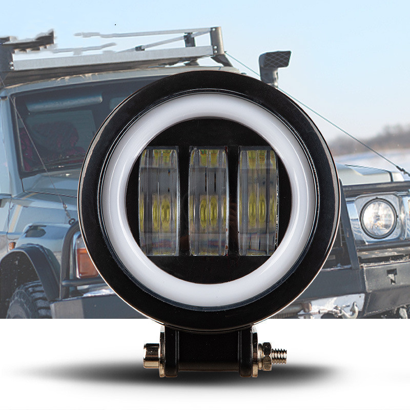 12V-80V 4inch Round Square Led Work Light Angel Eye Lights Bar Spotlight  Off road Motorcycle Car Boat Led Work Lamp