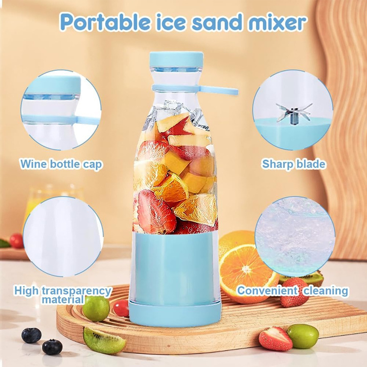 Personal Mini Blender Portable Juicer Cup 420Ml Mixeur Blender Mini Fruit Mixer Smoothie Maker Tragbarer Mixer Mini Frullatore