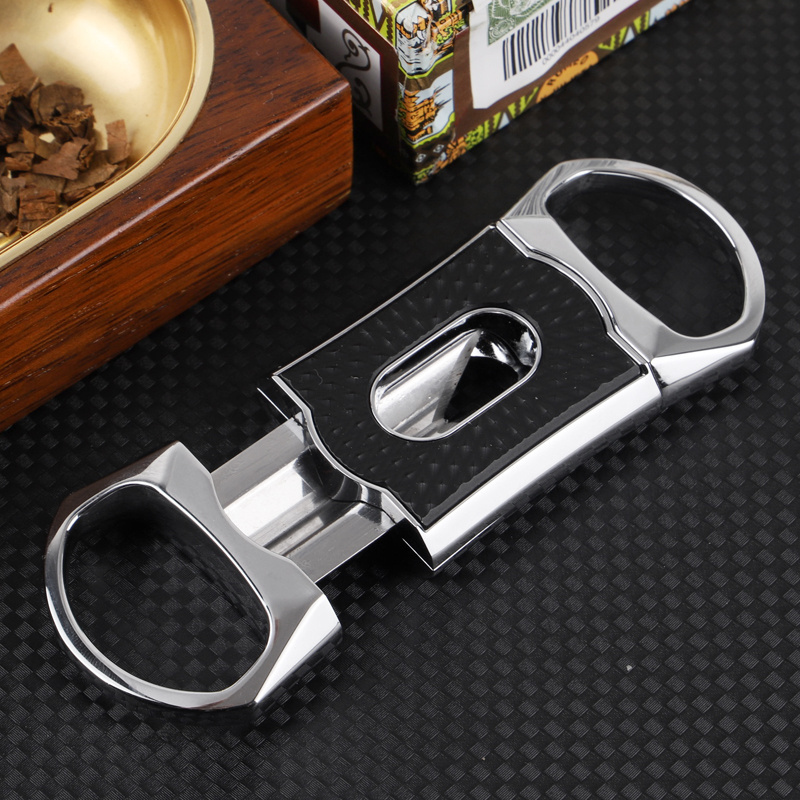 Cigar Accessories Custom Logo V Cutters Stainless Steel Blade Cigar Cutter Luxury Set