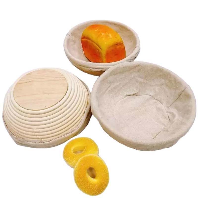 Y39 Rattan Baskets Sourdough For Fermentation Baking Dough Round Bakery Set Supplies Rising Oval Leavening Bread Proofing Basket