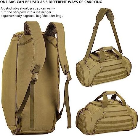 Tactical Duffle Bag Men Sports Gym Backpack  MOLLE Luggage Suitcase Travel Camping Outdoor Rucksack